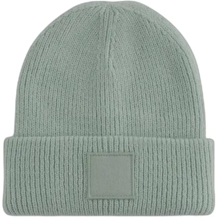 Kids Deep Cuffed Tonal Patch Beanie - Dusty Green - 3-8 YRS