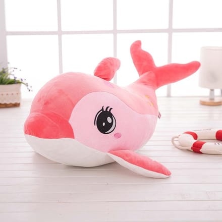 Dolfijn Pluche Speelgoed Lappenpop Pop Slaap Luie Kussen op Queen-size Bed Pop Meisje Schattig Lang Kussen 55cm