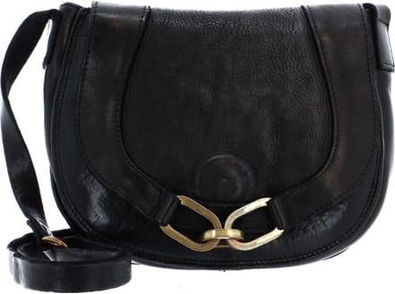 CAMPOMAGGI Leren Schoudertas Crossbody Medium Nero Zwart