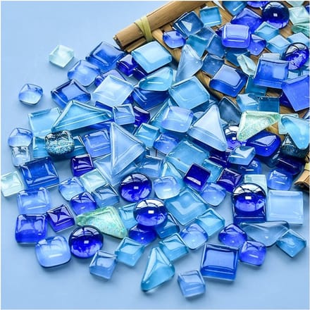 Dailygoods - 200g Mini Mozaïek Tegels voor DIY Projecten - Blauwe Serie