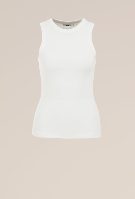 WE Fashion Dames singlet van ribstof