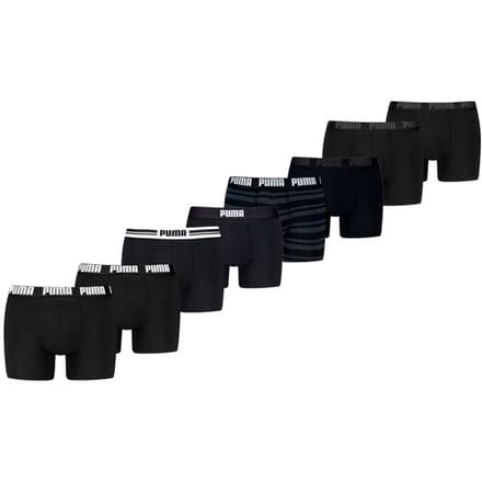 Puma Boxershorts - 8 pack Zwarte heren boxers - Black - Heren Ondergoed - Maat S