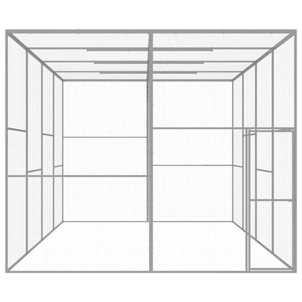 vidaXL - Kattenkooi - 6x3x2,5 - m - gegalvaniseerd - staal