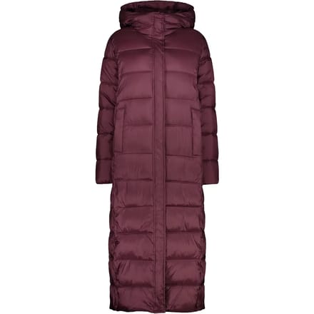 Shiny lange gewatteerde parka met capuchon voor dames CMP
