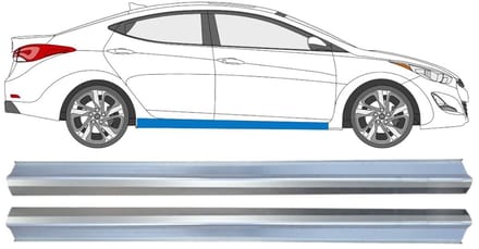 Reparatie dorpel voor Hyundai Elantra 2010-2015 / Links + Rechts / Set