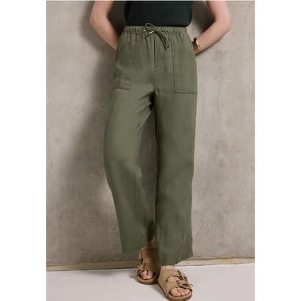 Linnen broek met rechte pijpen