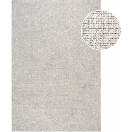 Muratap Lora plus laagpolig effen vloerkleed geweven design beige creme- 160x230 cm