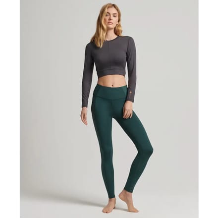 Superdry Flex Wrap T-shirt Met Lange Mouwen Grijs M Vrouw