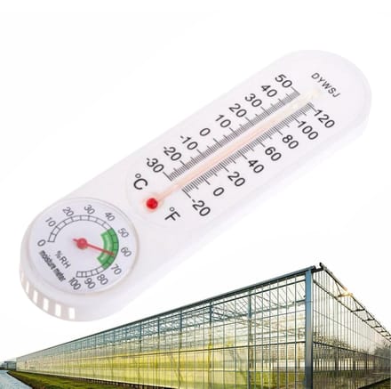 Temperatuurmeter - Klimaatmeter Tuin - Buiten Meten - Verticaal Ontwerp - 23 x 6 cm