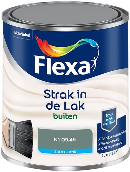 Flexa - Strak In De Lak Buitenlak Zijdeglans - N1.09.46 - Mengverf - 1 L