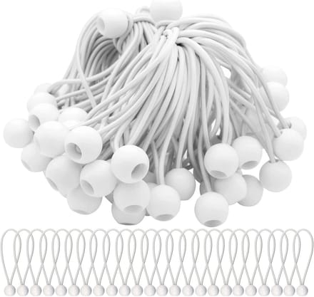 Set van 75 Elastische Straps met Sandowballs voor Tentdoeken, Banners en Zeilen