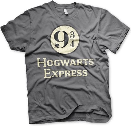 Harry Potter Hogwarts Express Perron 9¾ T-shirt donkergrijs
