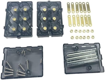 Energie Opslag Kit - Batterij Houder - DIY Projecten - Splitbaar Ontwerp - 75x49x102mm - Zwart Transparant