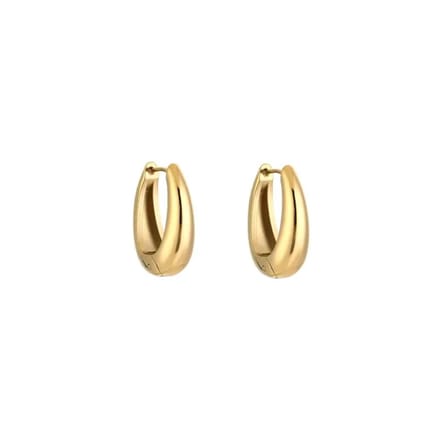 Bijoutheek Oorringen Oval Hoop 2 cm Goud