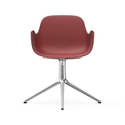 Normann Copenhagen - Form Draaifauteuil - rood - aluminium