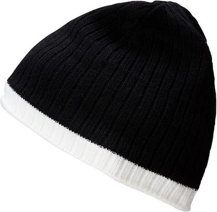 Myrtle Beach - Unisex Gebreide Muts (Zwart/Wit)