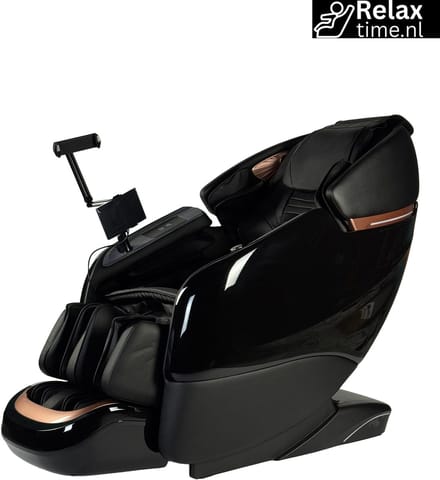 Galileo Premium Elektrische Massagestoel Zwart – Compacte Zero Gravity Relaxstoel met Voetmassage & Verwarming