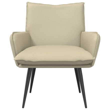 vidaXL - Fauteuil - Crèmekleurig - Kunstleer