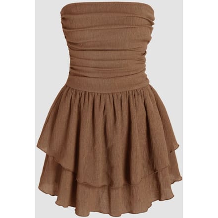 Strapless Gelaagd Mini-jurk