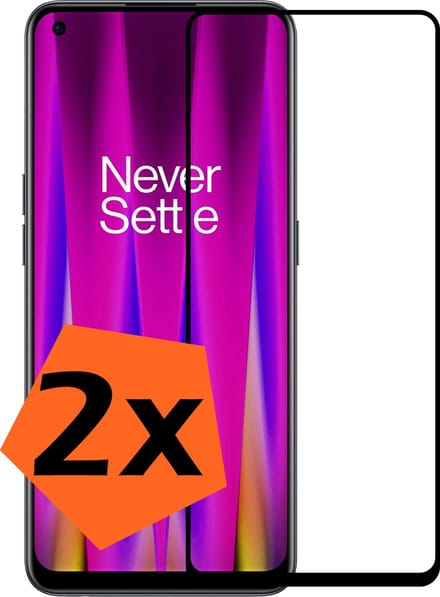 Screenprotector - 2 Stuks - Geschikt voor OnePlus Nord CE 2 - Full Cover - Gehard Glas - Beschermglas - Tempered Glass - Screen Protector