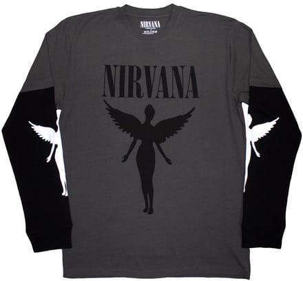 Nirvana - In Utero Mono Longsleeve shirt - L - Grijs/Zwart
