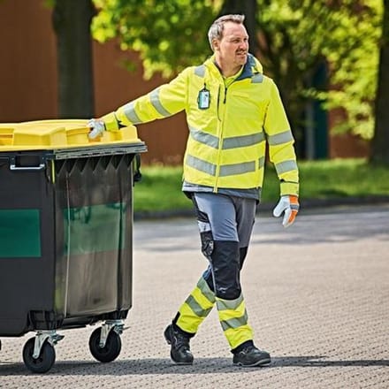 Waarschuwingsparka ARWID Maat M geel/grijs ELYSEE