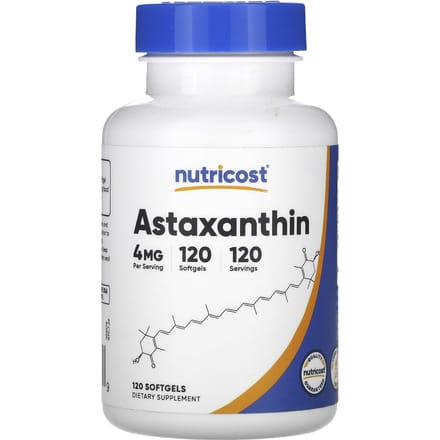 Nutricost Astaxanthine, 4 mg, 120 gélules white