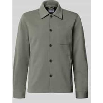 Slim fit overshirt met viscosemix