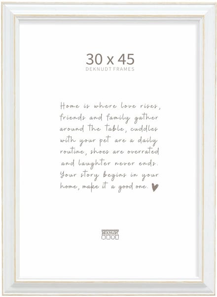 Deknudt Frames fotolijst S221H1 - wit met naturel accent - 30x45 cm