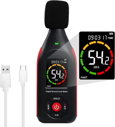 Professionele Decibelmeter - DB Meter - Geluidsmeter - Zwart