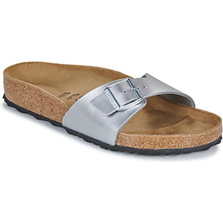 Birkenstock Madrid Dames Slippers - Zilver - Maat 36