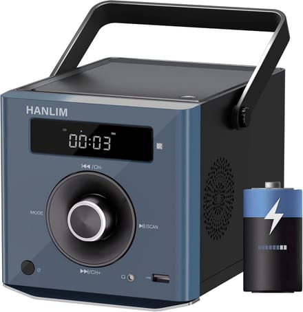 Draagbare CD-speler met Bluetooth en FM-radio - Compacte stereo met MP3-weergave en afstandsbediening