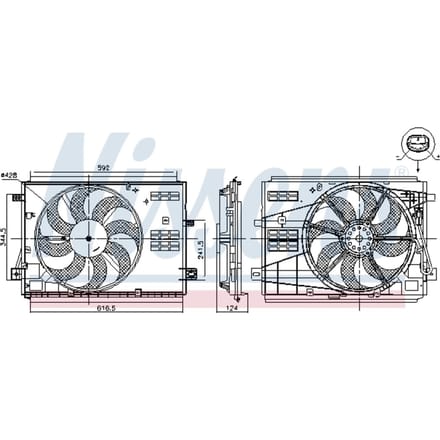 Koelventilatorwiel, motorkoeling NISSENS 85973