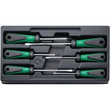 Stahlwille 4891 SATZ DRALL-SCHRAUBENDREHER M. DREIKOMPONENTENGRIFF Schroevendraaierset