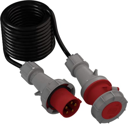 CEE Verlengsnoer 400V 63A 5x10mm² Industriële Stroomkabel 10 Meter IP67