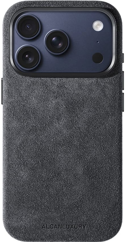 Alcanluxury Alcantara telefoonhoesje geschikt voor Apple iPhone 17 Pro Max - Space Grey