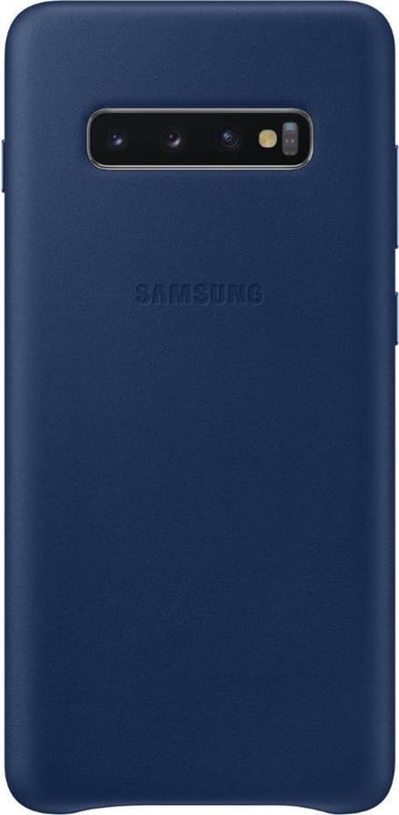 Samsung Lederen Cover - voor Samsung Galaxy S10 Plus - Blauw