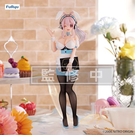 Furyu Super Sonico BiCute Bunnies PVC Statue Waitress Light Blue Color Ver. 28 cm Beeld