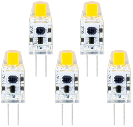 5 Pack - G4 1W Led Lamp - 100Lumen - 2700K Warm wit