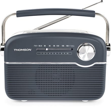 THOMSON - RETRO BLUETOOTH RADIO - Solar- Grijs