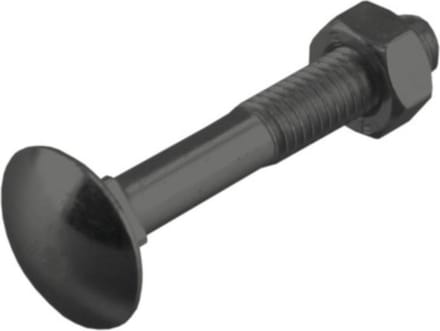 Slotbout met moer. M8 x 50mm. lang. Gefosfateerd. 4 stuks Houtbout. Ifix.