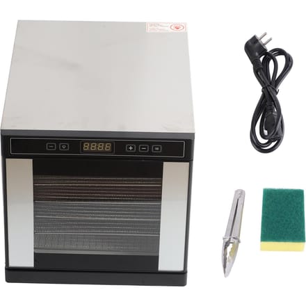 Voedseldroger Hete Droger 6 Bakken Droogmachine met Temperatuurregeling voor Jerky Fruit Vlees Huisdier black