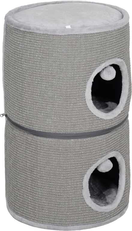 PawHut-kattentoren-polyester-42x42x69cm-grijs