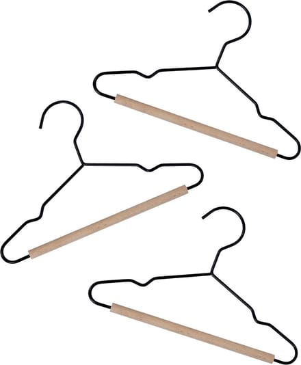 Babsana Industriele Kleerhanger Set 3 Stuks - Zwart