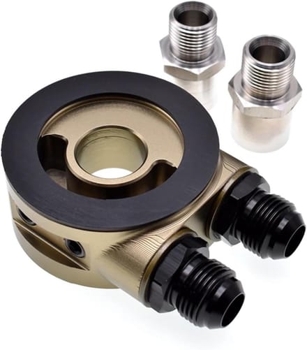 Motorolie Koeler Adapter - Olieradiator Kit - Motor Koeling - Universele Aluminium Fitting - AN10 - Zilver