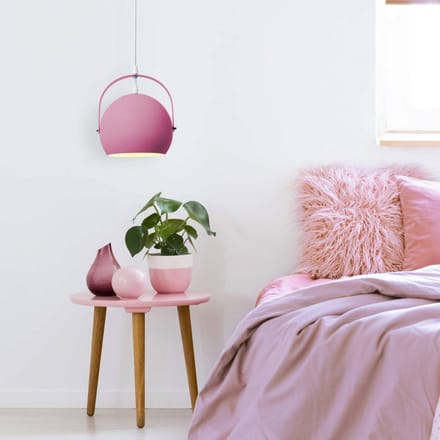 Näve Hanglamp Colorado met ronde kap, pink