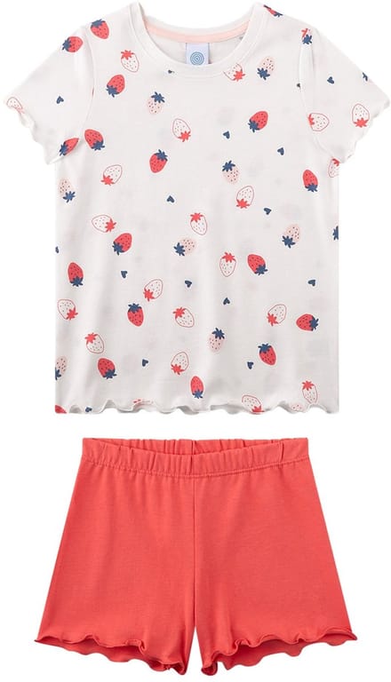 Sanetta Pyjama Schlafanzug Erdbeeren Pyjama Kids Set van 1