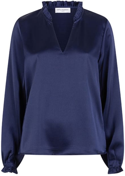 Lofty Manner Blouse Blouse Eliza Qj01 1 414 Navy Blue Dames Maat - M