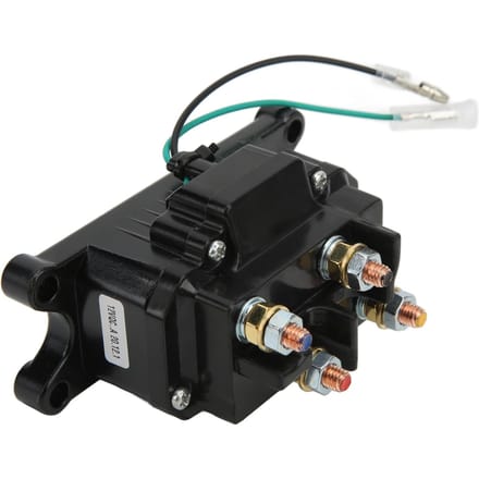 12V 250A Elektrische Lier Solenoïde Relais Schakelaar voor 3500‑4500lbs UTV ATV Pick-up Boot Trailer black