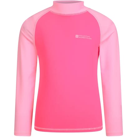 Mountain Warehouse Rash Top met lange mouwen voor kinderen/Kinderen (Bubblegum Roze)